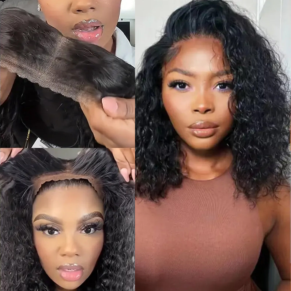 13x6 Ready To Wear Deep Wave Glueless Lace Front Prepluck  Human Hair  Wig