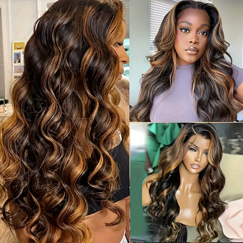 Ombre Highlight HD Transparent Lace Front Wigs Human Hair 13x6 Body Wave