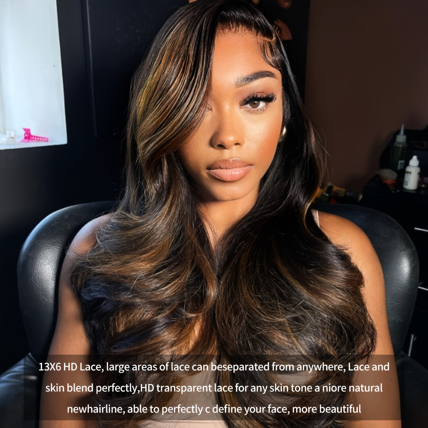 13x6 Highlight Lace Front Wig Body HD Lace Front Wigs Human Hair Pre Plucked FB/30 Ombre Glueless Wig