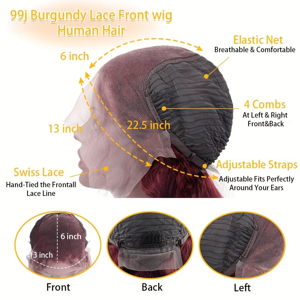 Deep Wave 13x6 HD Transparent Lace Front Glueless Prepluck Natural Hairline Human Hair Wig