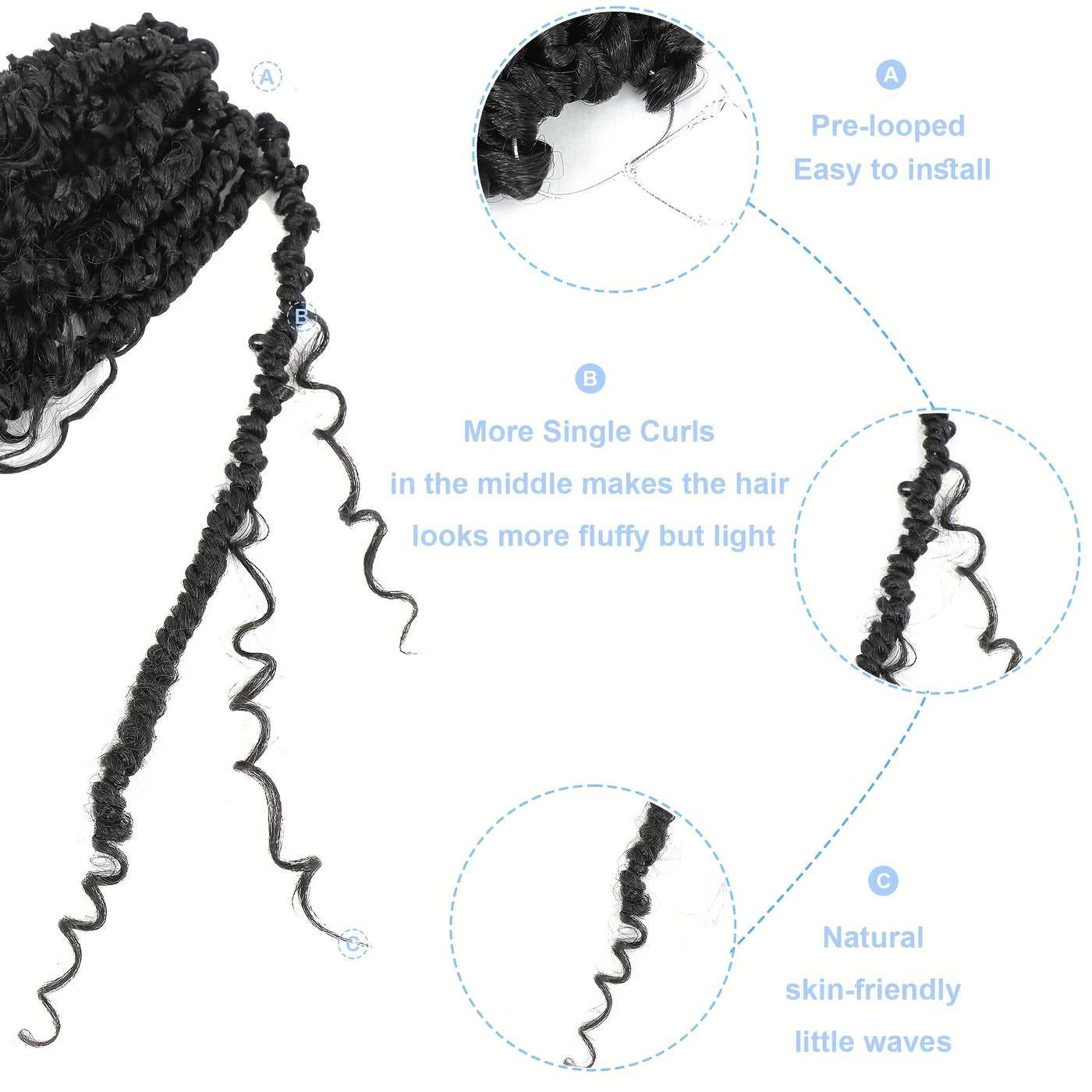 Goddess Passion Twist Crochet Hair 14 Inch 3 Packs