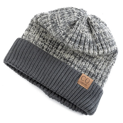 New Unisex Two-Tone Men Winter Knitted Hat