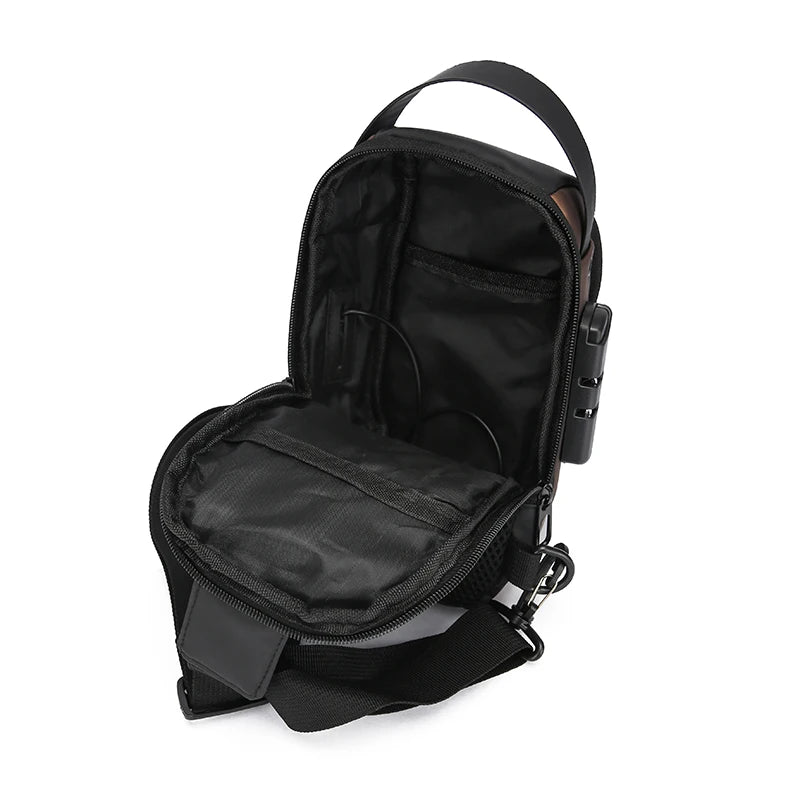 Small Version Men's Waist Packs Chest Fanny Anti-theft Password Lock Shoulder Bag