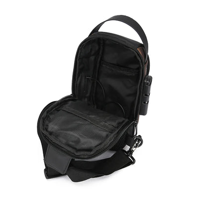 Small Version Men's Waist Packs Chest Fanny Anti-theft Password Lock Shoulder Bag
