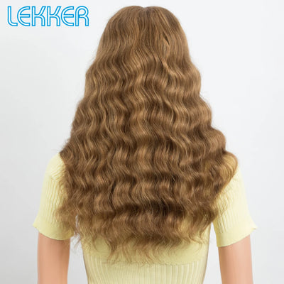 Brazillian Remy Highlight Brown Loose Deep Wave 13x6x1 Lace Front Human Hair Wig