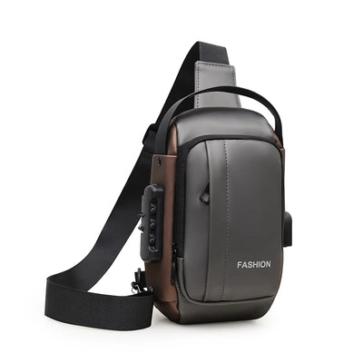 Small Version Men's Waist Packs Chest Fanny Anti-theft Password Lock Shoulder Bag