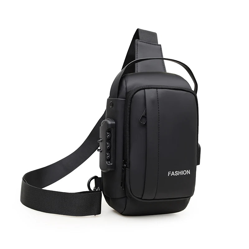 Small Version Men's Waist Packs Chest Fanny Anti-theft Password Lock Shoulder Bag