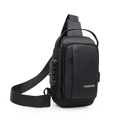 Small Version Men's Waist Packs Chest Fanny Anti-theft Password Lock Shoulder Bag