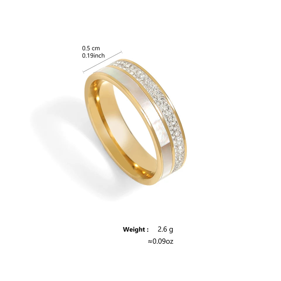 Exquisite Waterproof Stainless Steel Engagement Ring