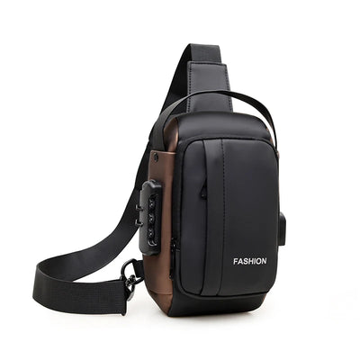 Small Version Men's Waist Packs Chest Fanny Anti-theft Password Lock Shoulder Bag