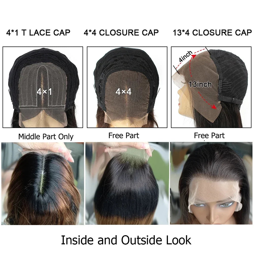 13x4 Jerry Curly Human Hair Ginger Brown Preplucked Transparent Lace Front Wig