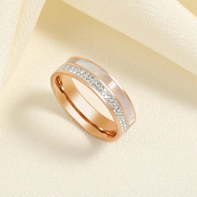 Exquisite Waterproof Stainless Steel Engagement Ring