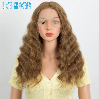 Brazillian Remy Highlight Brown Loose Deep Wave 13x6x1 Lace Front Human Hair Wig