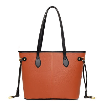 Genuine Leather Cowhide Women Tote Large Capacity Handbag