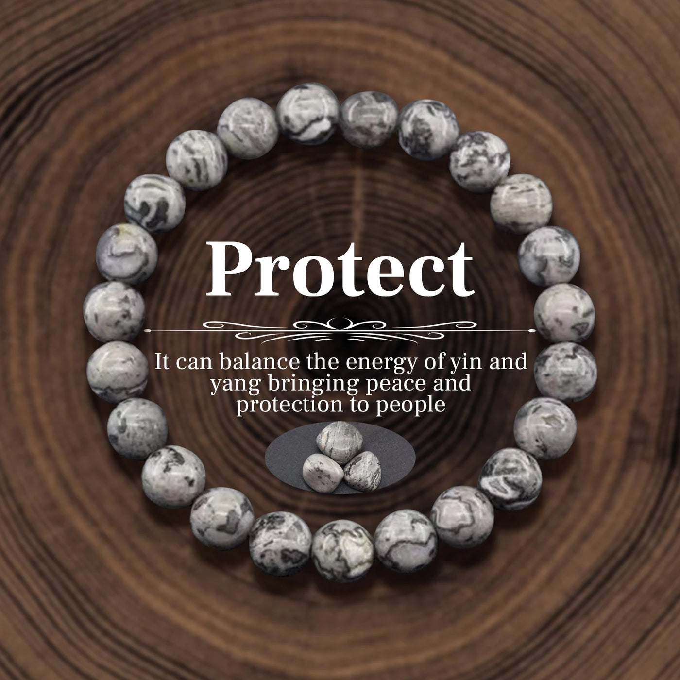 Natural Stone Beads Happiness and Healing Bracelet For Women