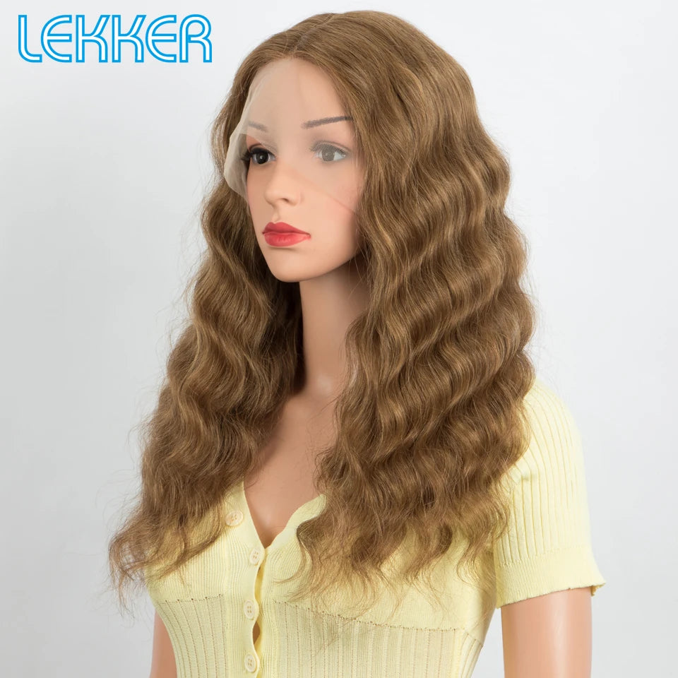 Brazillian Remy Highlight Brown Loose Deep Wave 13x6x1 Lace Front Human Hair Wig