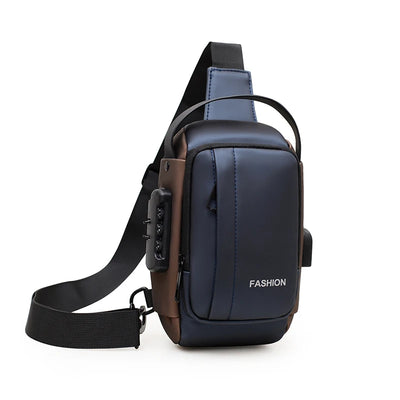 Small Version Men's Waist Packs Chest Fanny Anti-theft Password Lock Shoulder Bag