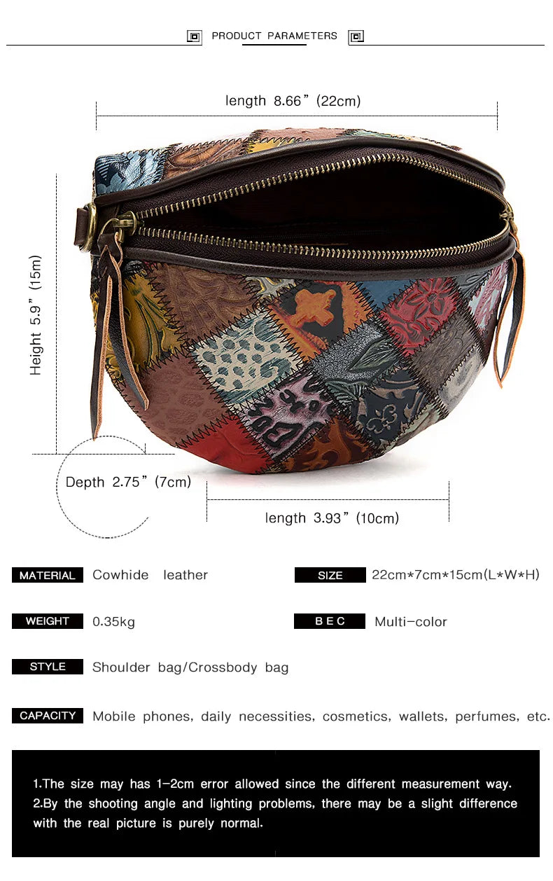 Bohemia Style Waist Leather Chest Crossbody Bag