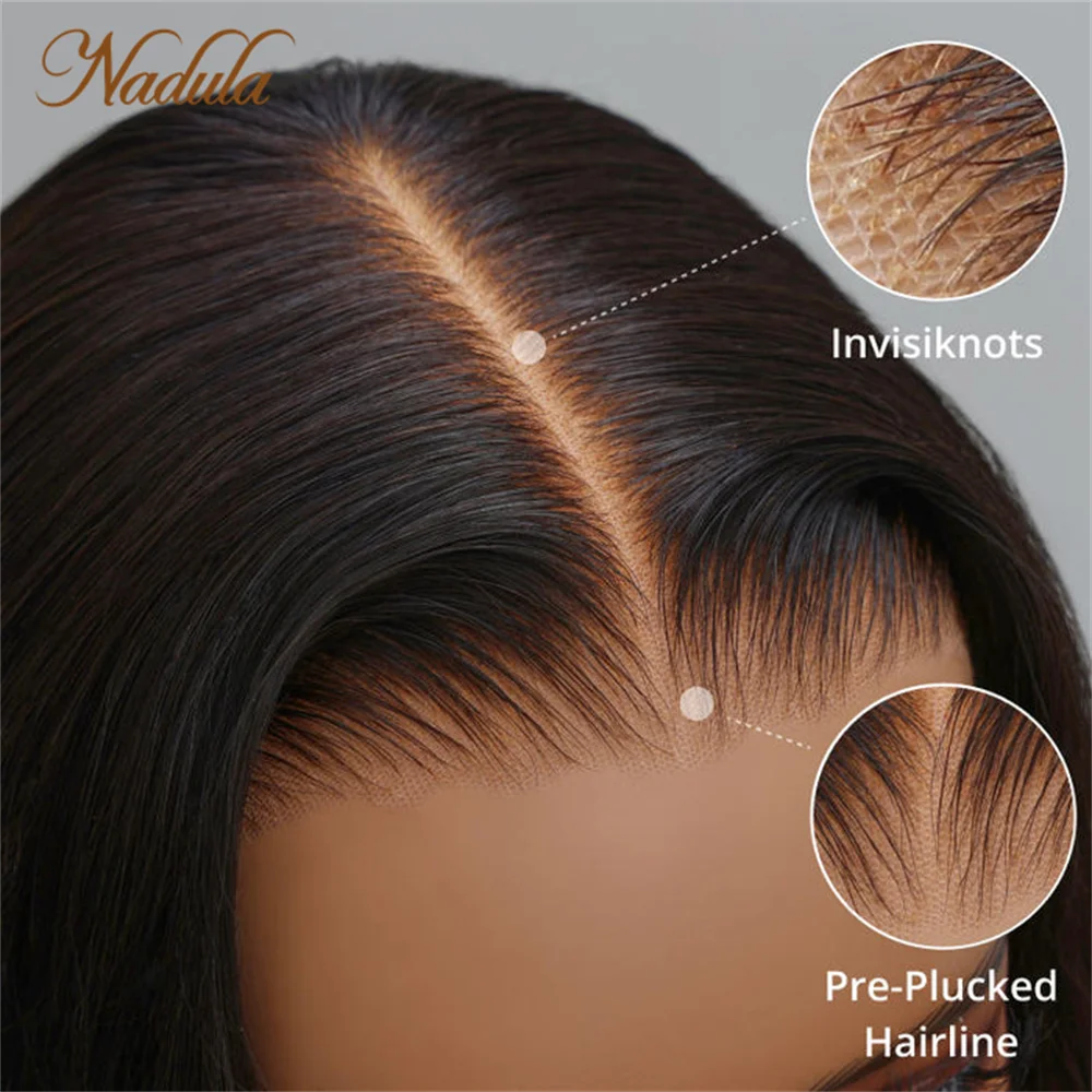 Bye Bye Knots Wig 2.0™ | 7x5 Layer Cut Straight Hairstylist Same Wig Tiny Bleached Lace Frontal Black Feathered Bob Wig