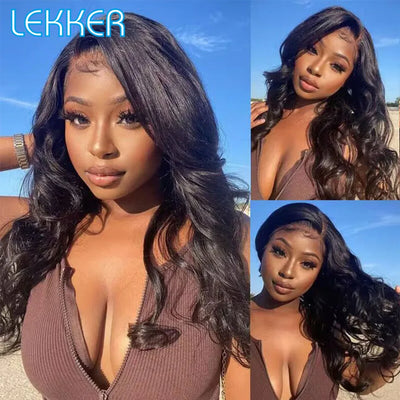 Brazilian Remy Body Wave 13x4 Lace Frontal Human Hair Wavy Wig