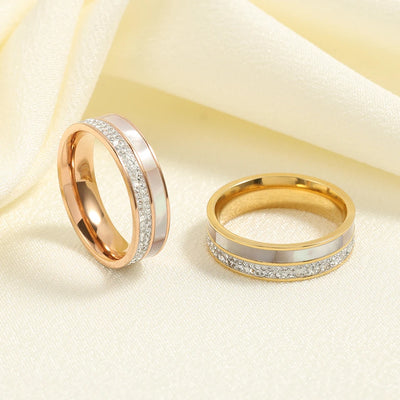 Exquisite Waterproof Stainless Steel Engagement Ring