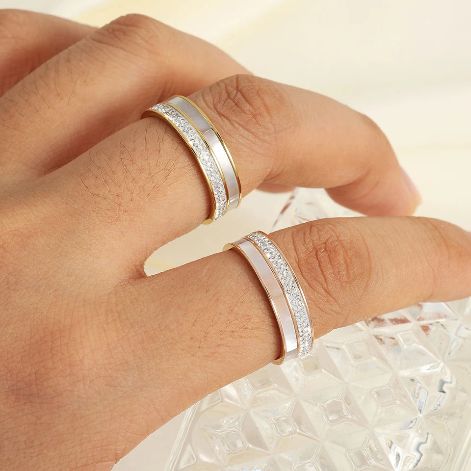 Exquisite Waterproof Stainless Steel Engagement Ring