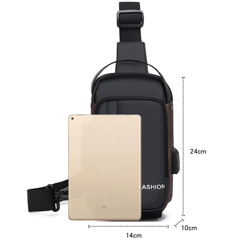 Small Version Men's Waist Packs Chest Fanny Anti-theft Password Lock Shoulder Bag