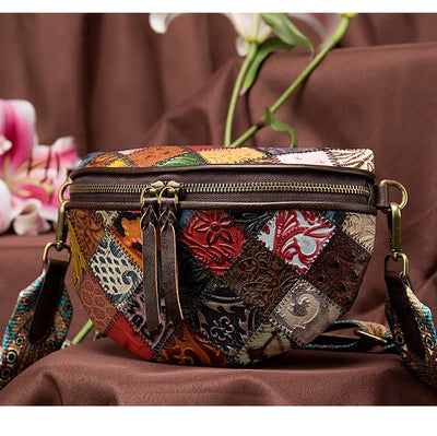 Bohemia Style Waist Leather Chest Crossbody Bag