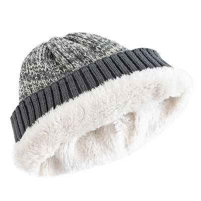 New Unisex Two-Tone Men Winter Knitted Hat