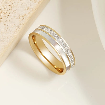 Exquisite Waterproof Stainless Steel Engagement Ring