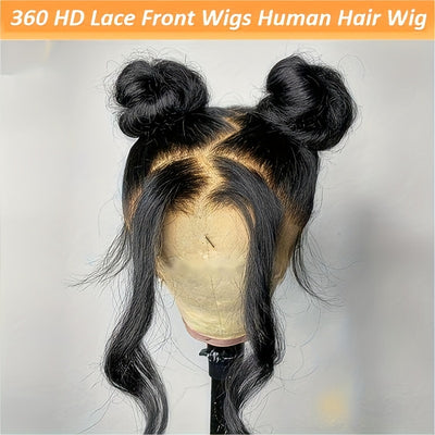 Brazillian Body Wave 360 Full Lace Front Wigs Human Hair Pre Plucked with Baby Hair