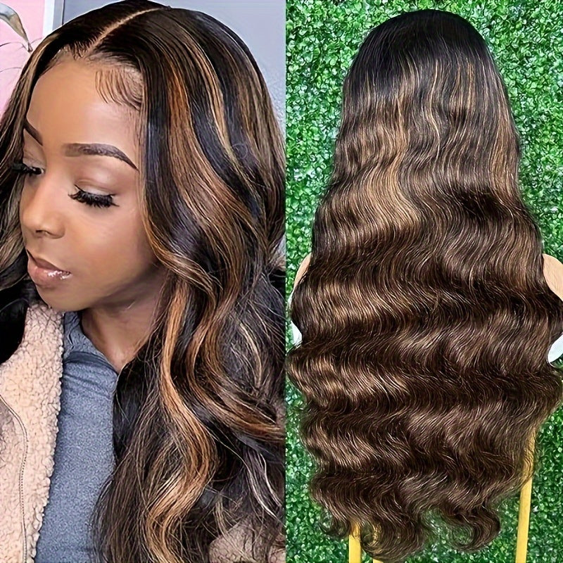 Ombre Highlight HD Transparent Lace Front Wigs Human Hair 13x6 Body Wave