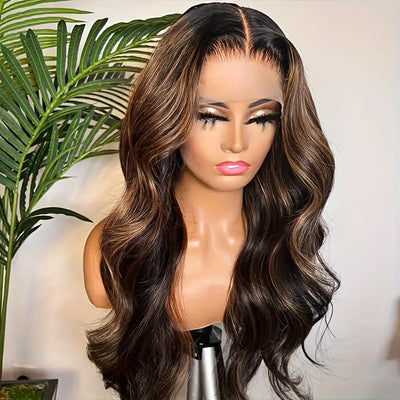 Ombre Highlight HD Transparent Lace Front Wigs Human Hair 13x6 Body Wave