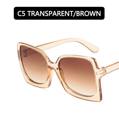 Women Big Frame Fashion Oversized Sunglasses- UV400