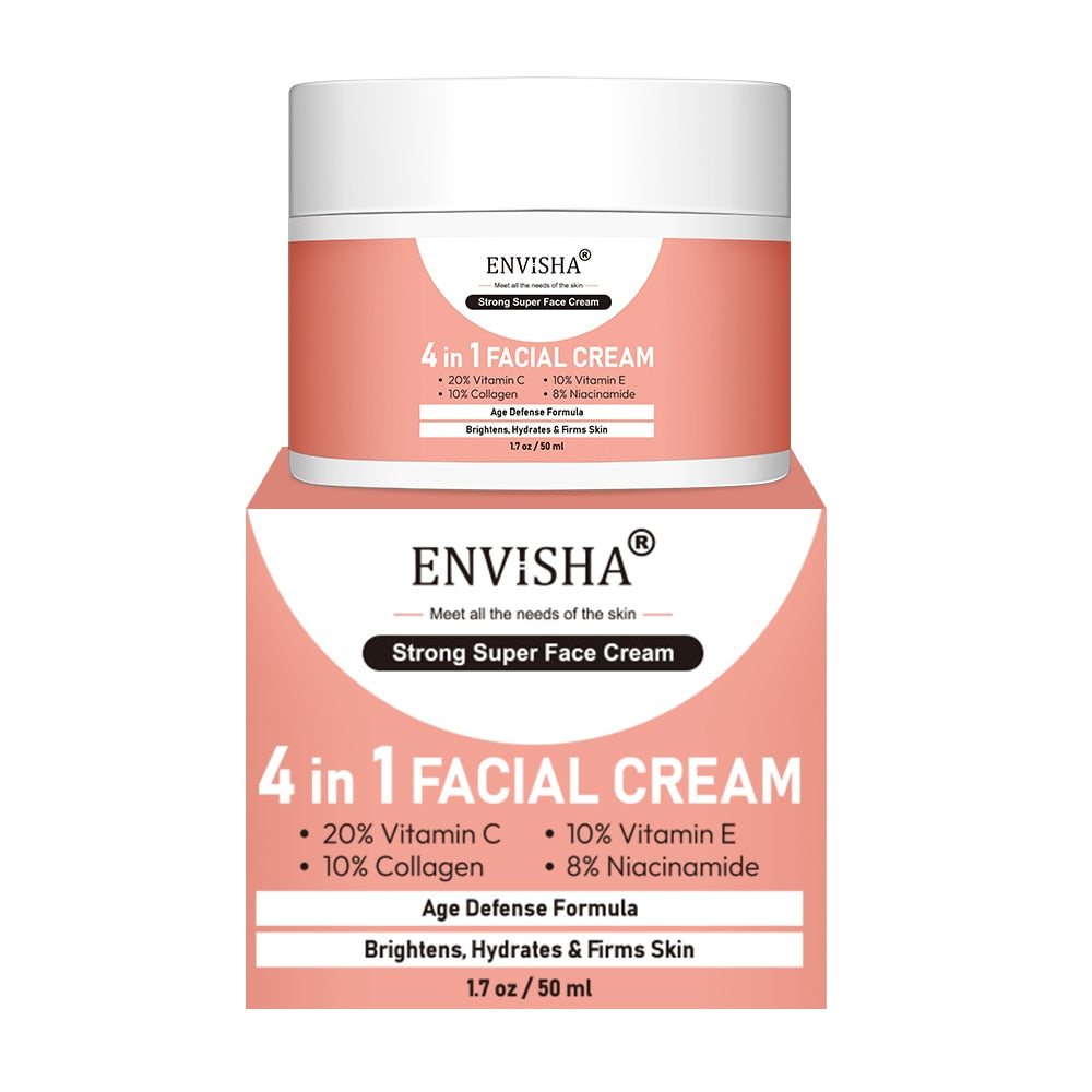 ENVISHA Collagen Face Cream Skin Care Anti-Aging Wrinkle Whitening Moisturizing Shrink Pores Fade Hyaluronic Acid Niacinamide