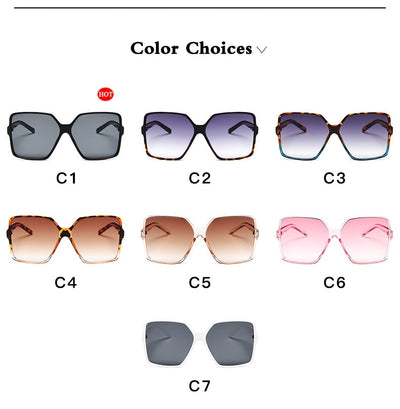 Women Fashion Oversize Gradient Sunglasses