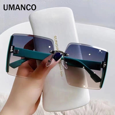 Women Ocean Oversized Square Vintage Sunglasses