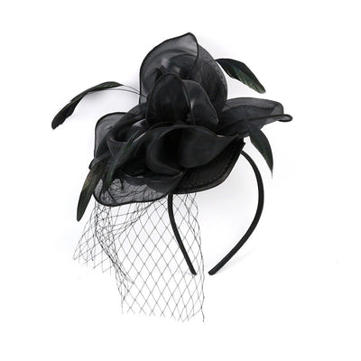 Women Organza Headband with Veil