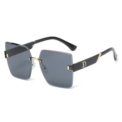 Men Luxury Rimless Vintage Sunglasses