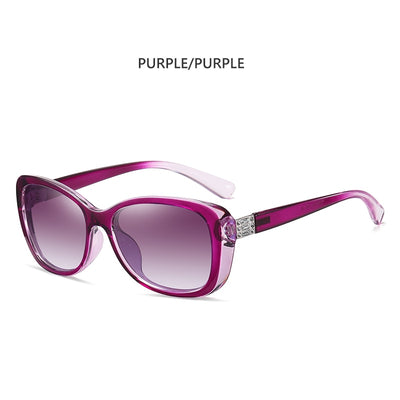 Women Luxury Diamond Gradient Polarized Len Anti-glare Sunglasses