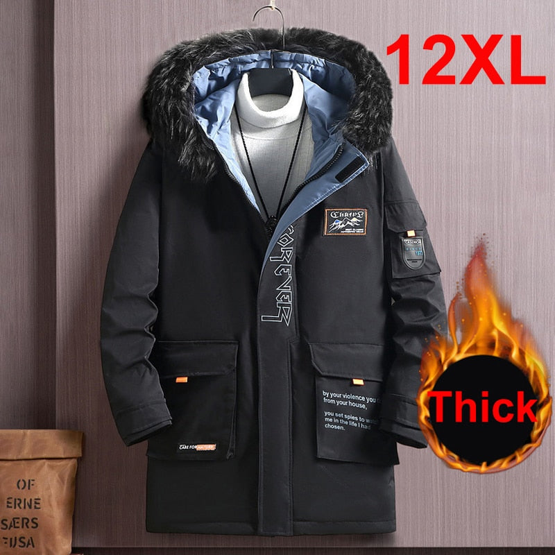 Men Winter Parka Jacket Plus Size 12XL 11XL 10XL