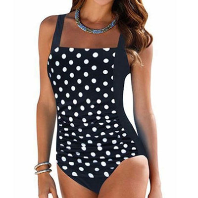 Polka Dot One-Piece Large Swimsuits