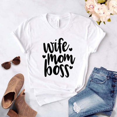 Wife/ Mom /Boss /Casual Tshirt - BB's Beauty Supply