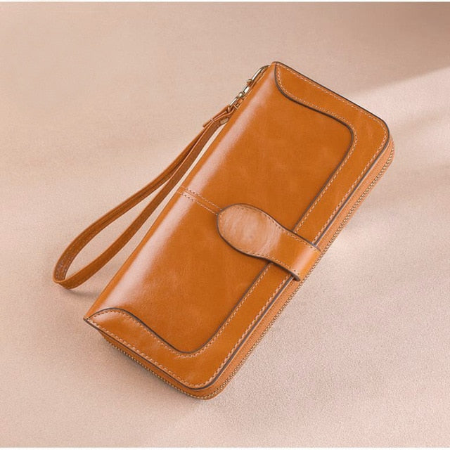 Women Clutch Leather Zipper Wallet - BB's Beauty Supply