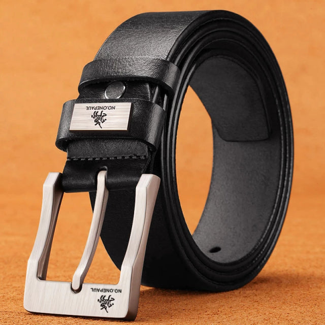 Men Genuine Leather High Quality Buckle Jeans Cowskin Casual Belt