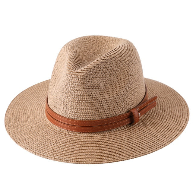 Women/Men Wide Brim Beach Sun Cap UV Protection Fedora Hat